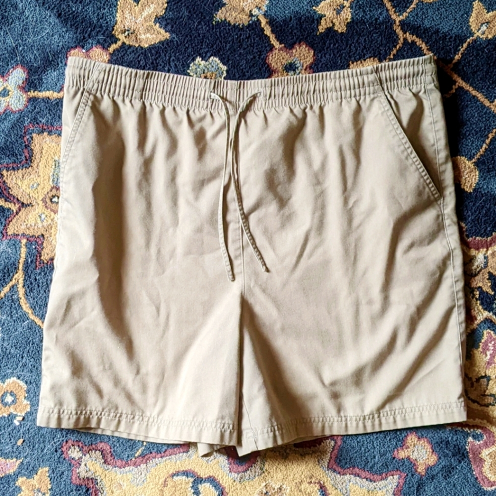 Vintage 80s Shorts | Size 10 M/L Jennifer Moore | Light brown Elastic Waist